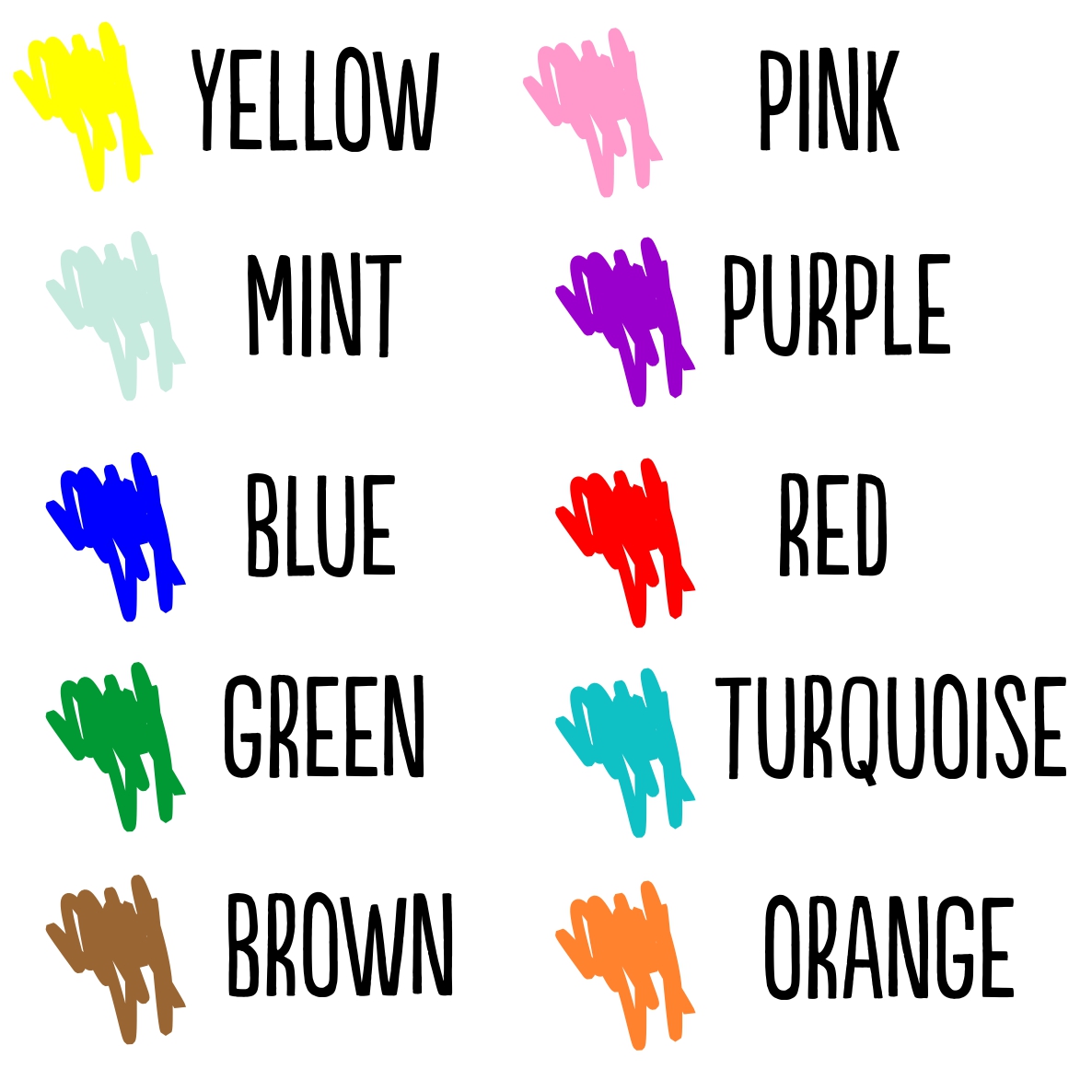 Stamp Ink Colors